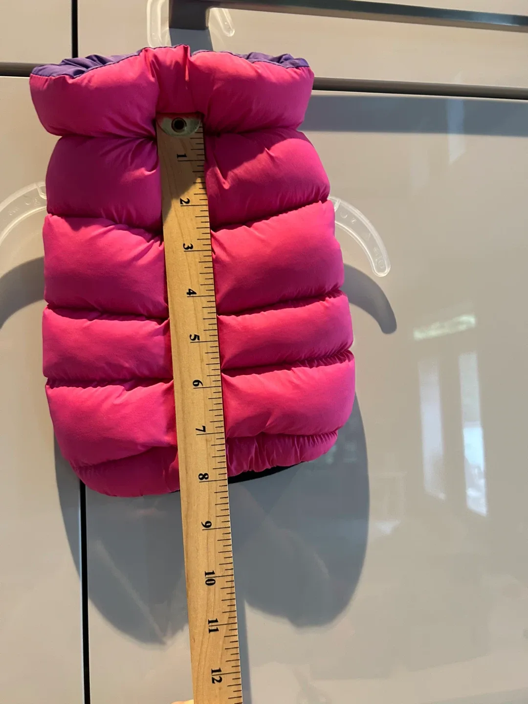 Dog Puffer Vest - Pink & Purple, Size Small image indicator(4)