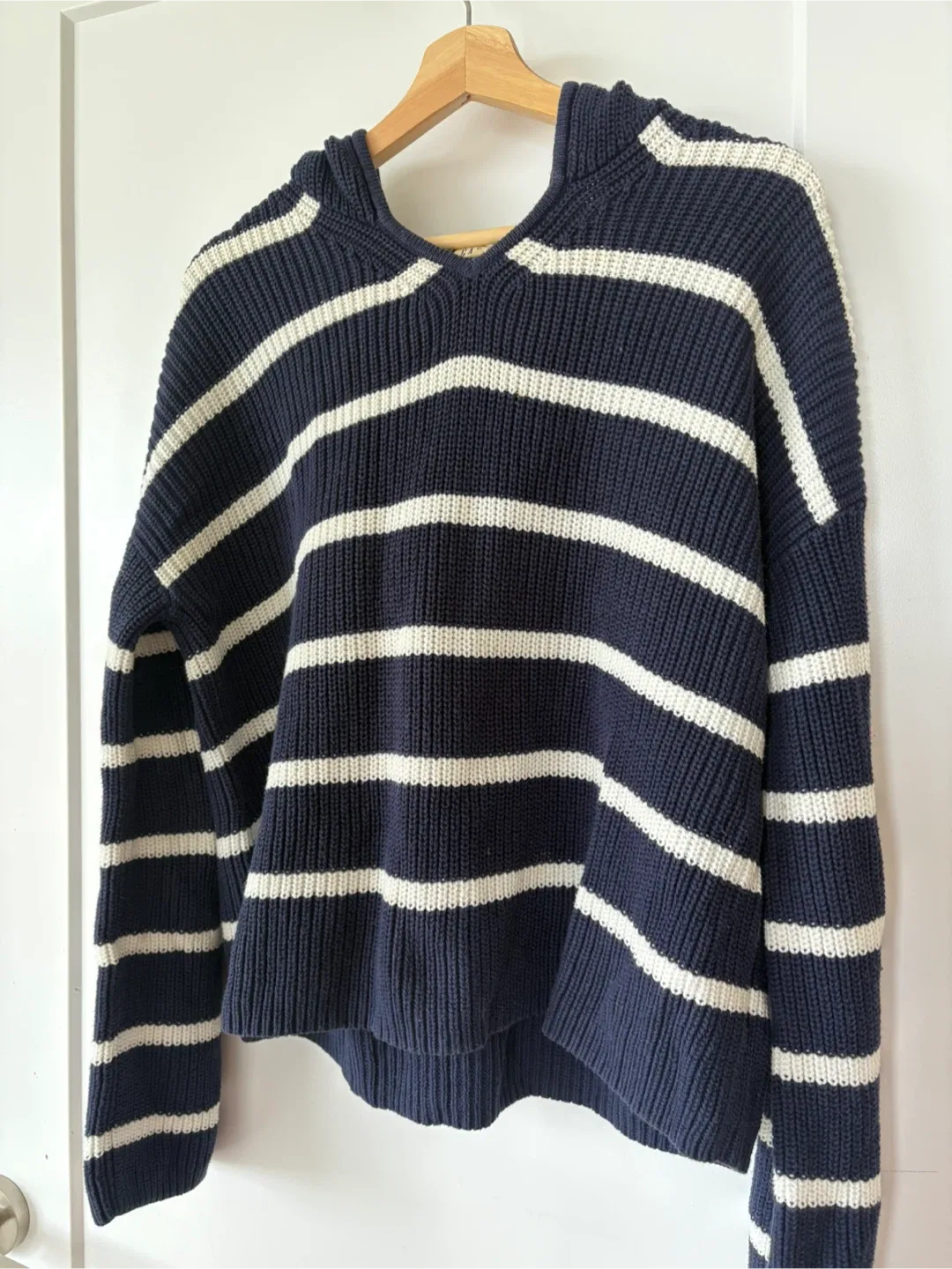 Gap Striped Knit Hoodie - Size M thumbnail