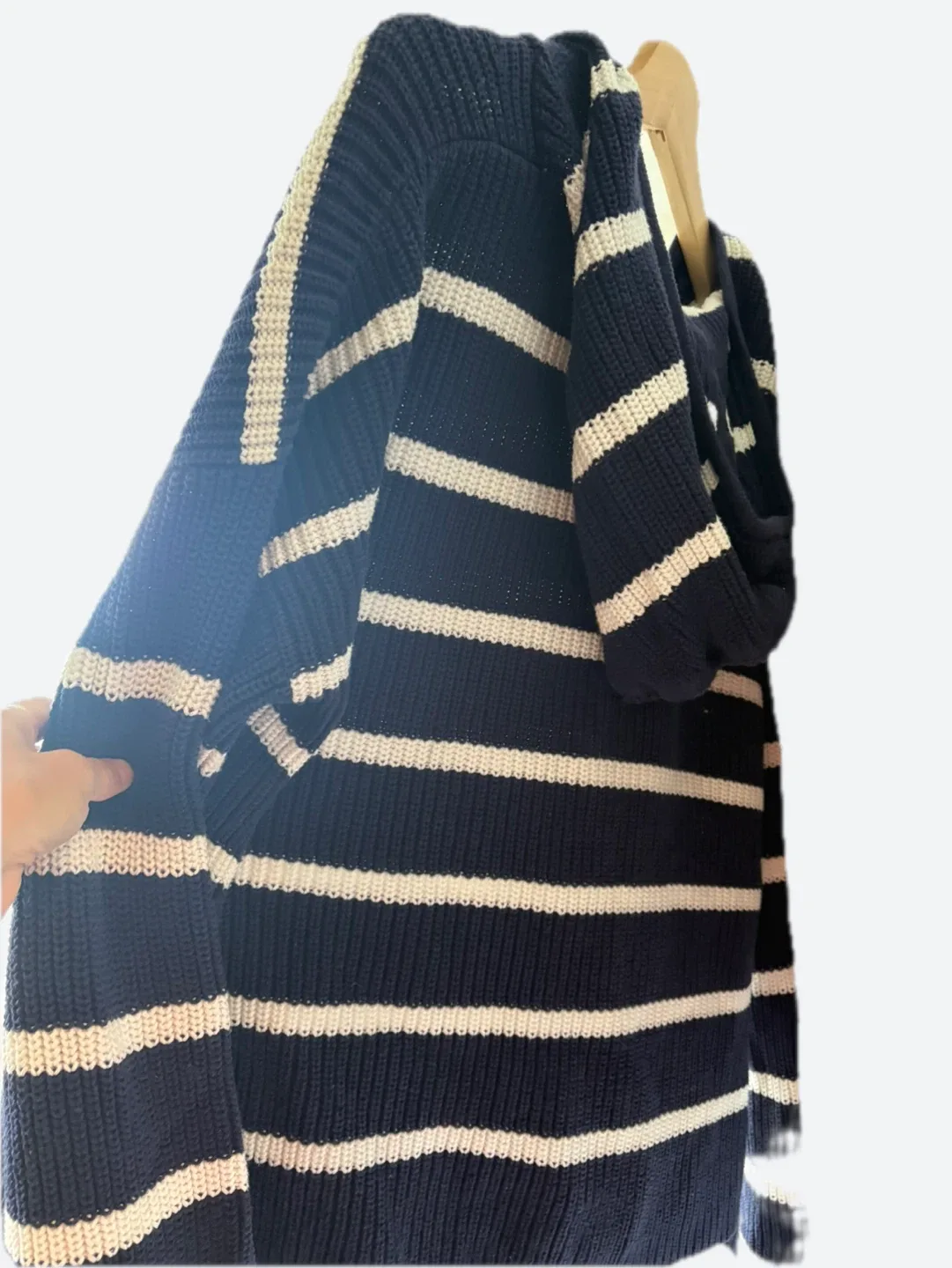 Gap Striped Knit Hoodie - Size M image indicator(4)