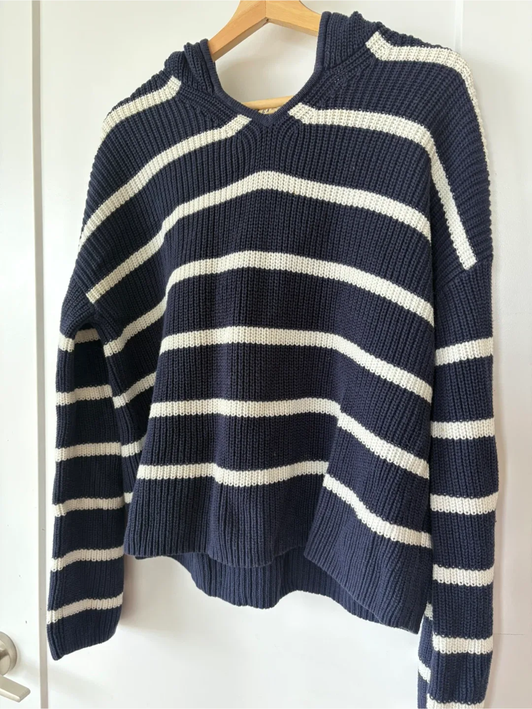 Gap Striped Knit Hoodie - Size M image indicator(2)