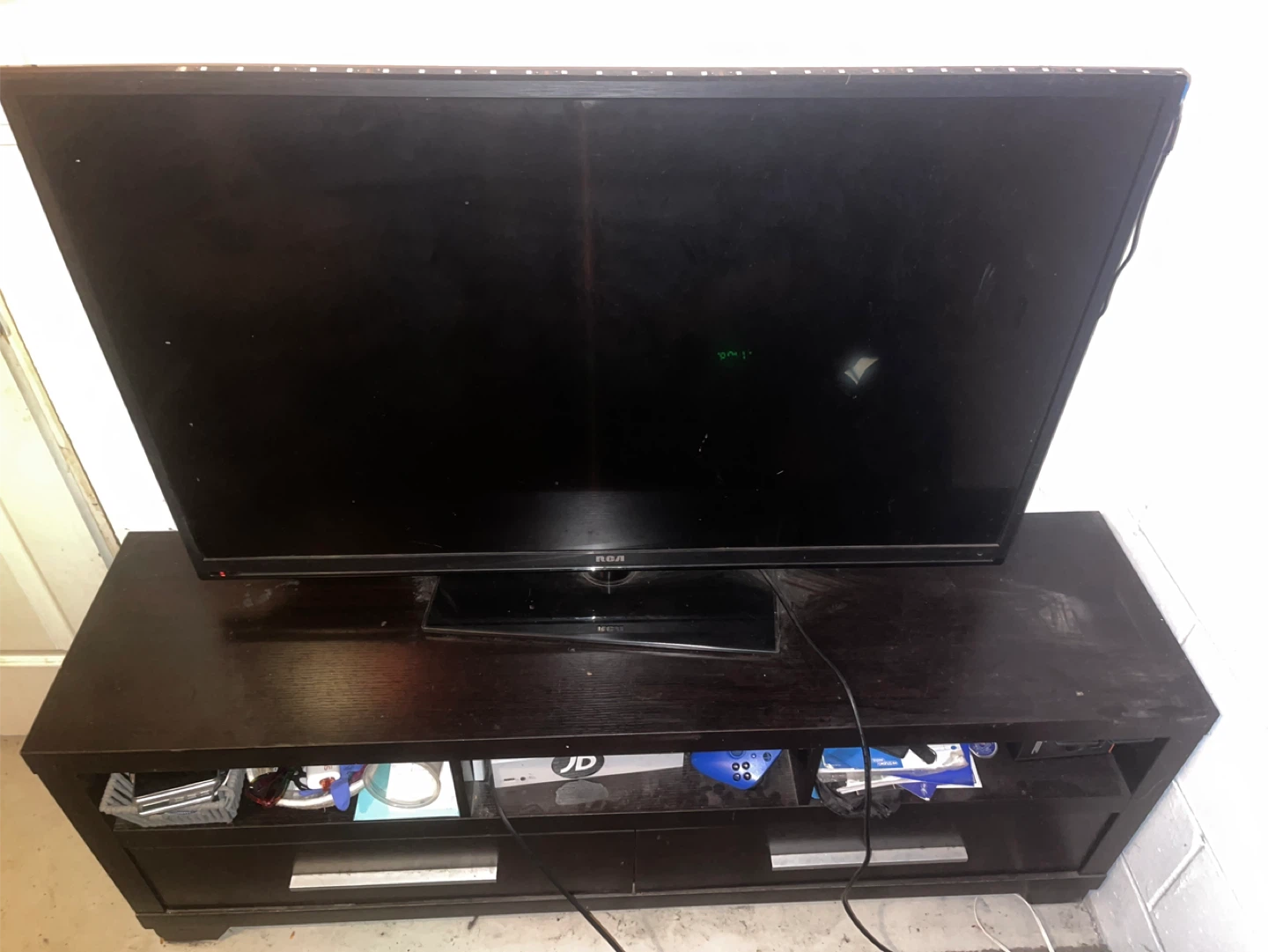 Solid wood TV and Dark Brown TV Stand - photo 3
