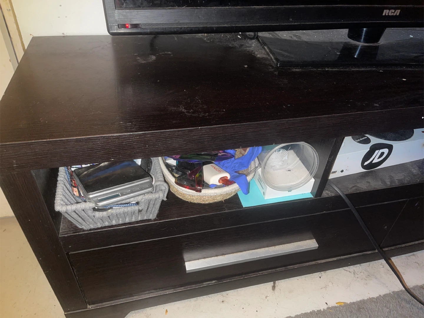 Solid wood TV and Dark Brown TV Stand - photo 2