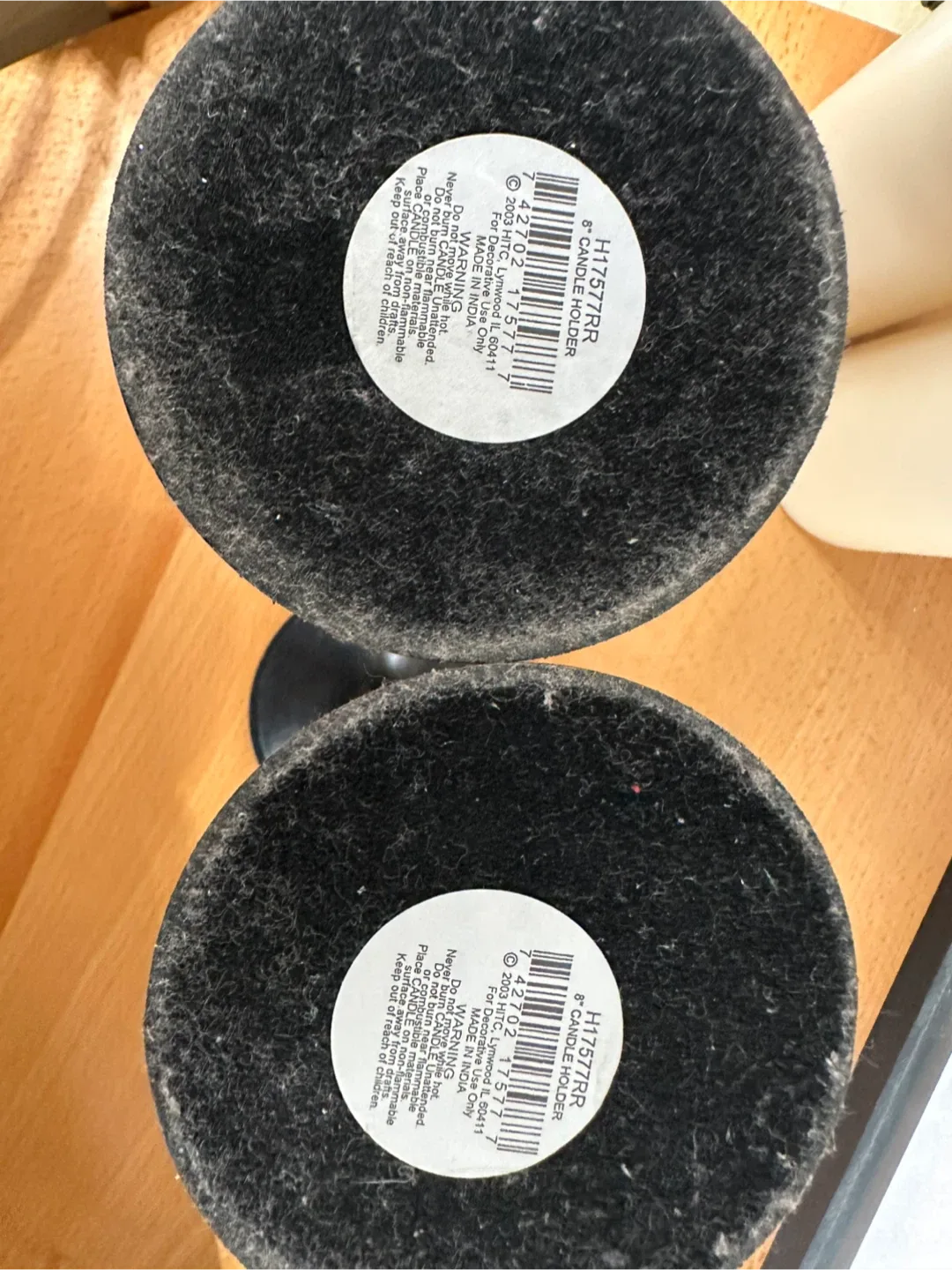 Black Metal Candle Holders - Set of Two with Pillar Candles image indicator(7)