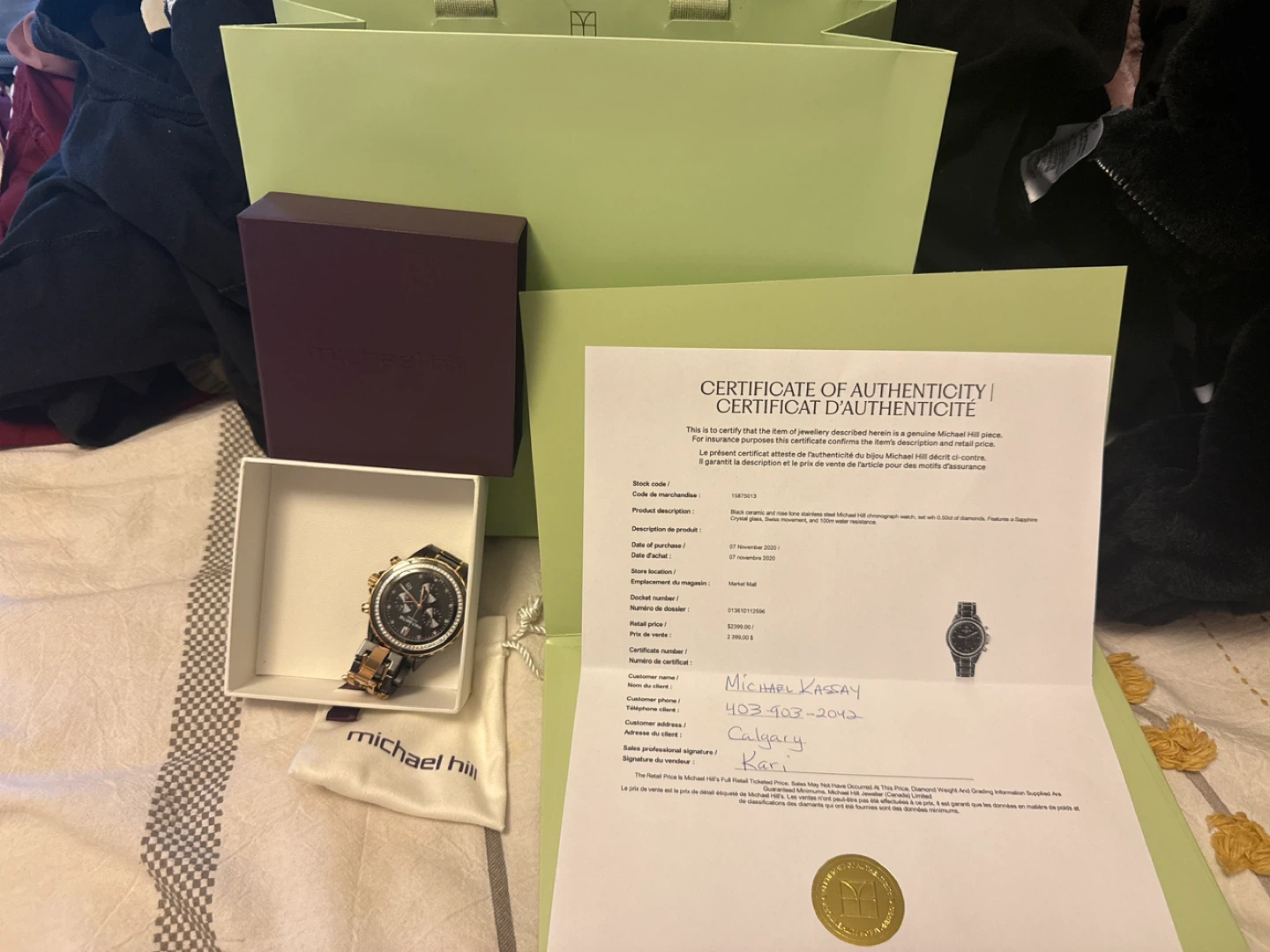Michael Hill Chronograph Watch
