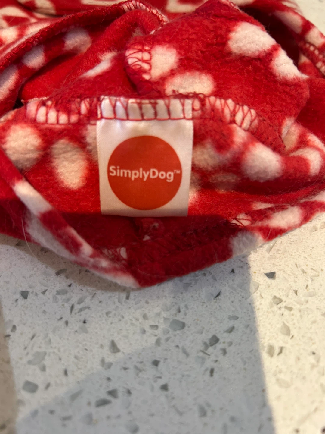 SimplyDog Red Paw Print Dog Hoodie, Size Small - photo 5