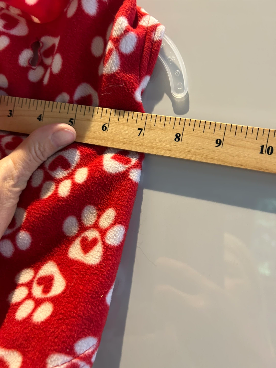 SimplyDog Red Paw Print Dog Hoodie, Size Small - photo 4