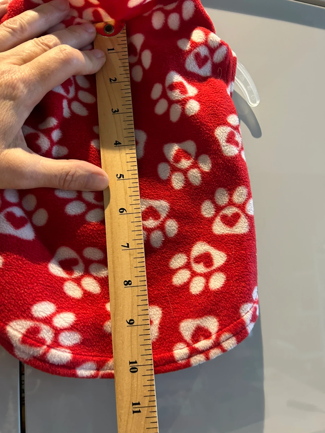 SimplyDog Red Paw Print Dog Hoodie, Size Small - photo 3