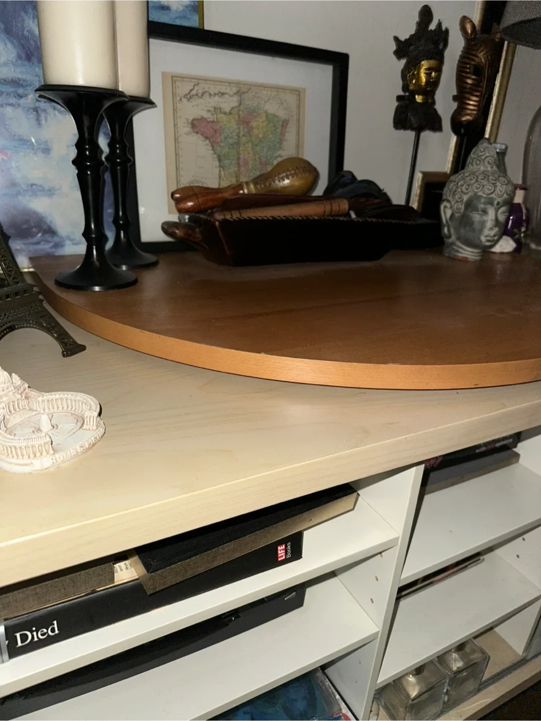 Light Wood Cabinet with Adjustable Shelves image indicator(3)