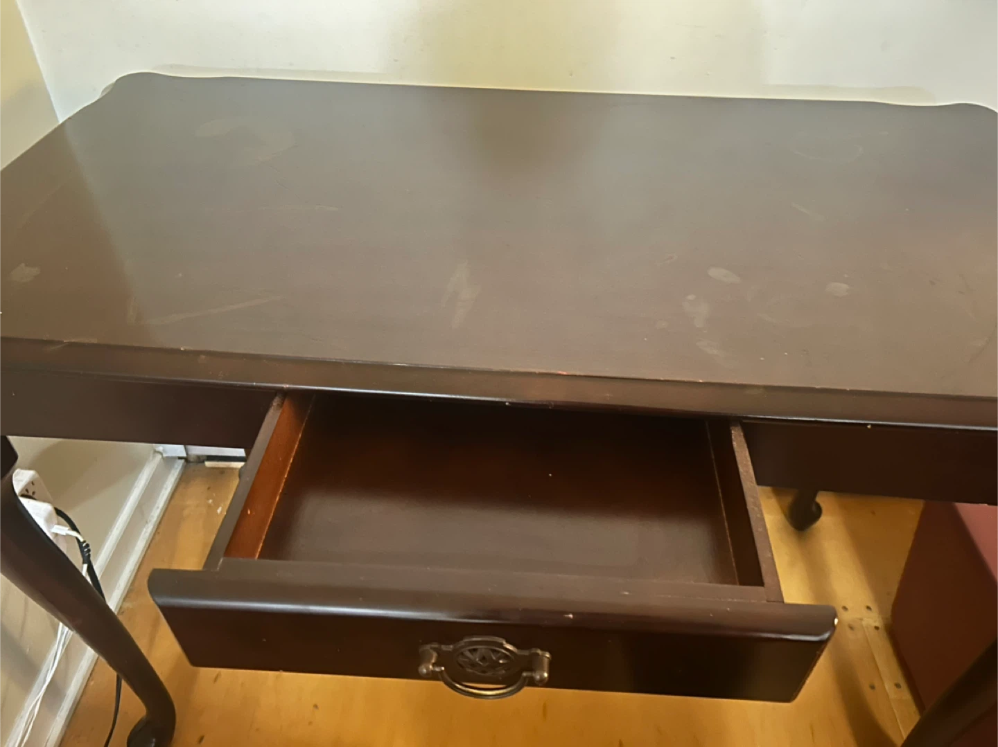 Dark Brown Antique Desk - photo 2