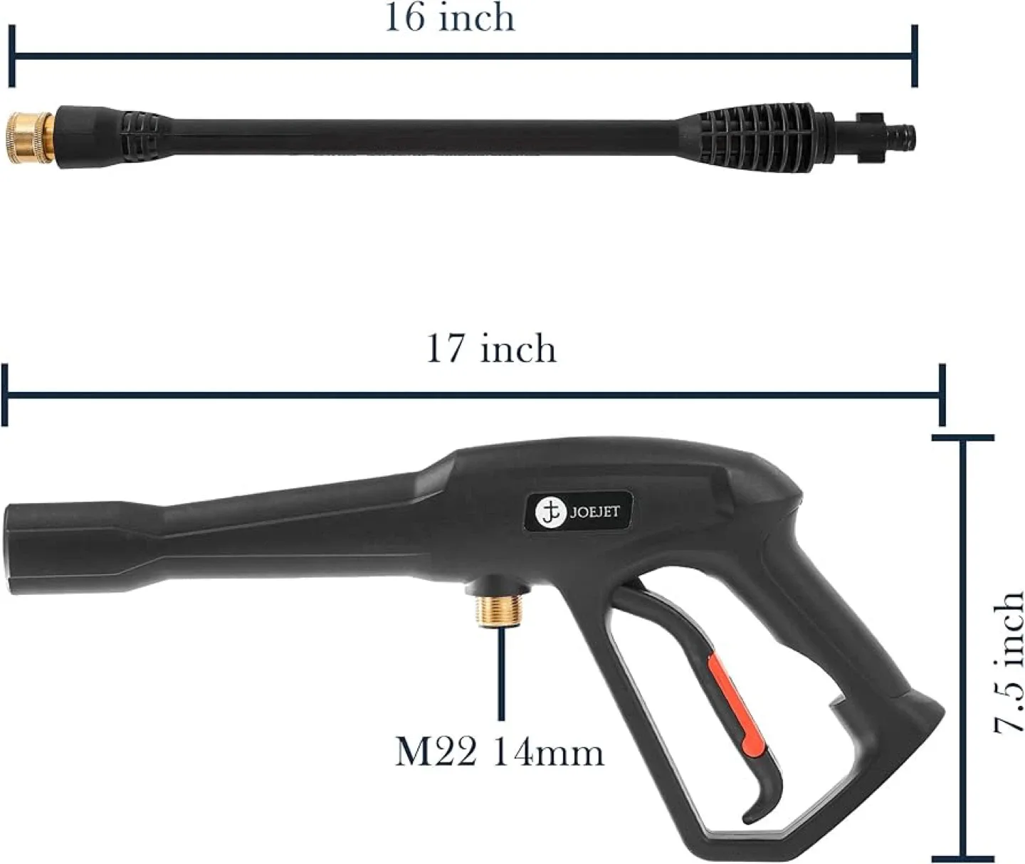 JOEJET Pressure Washer Gun + Wand image indicator(6)