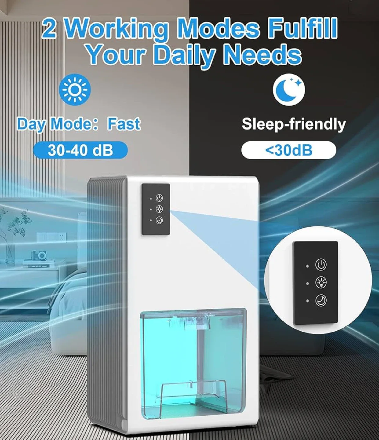 FRESHDEW RUD1 Dehumidifier for Bedroom - Like New! image indicator(5)