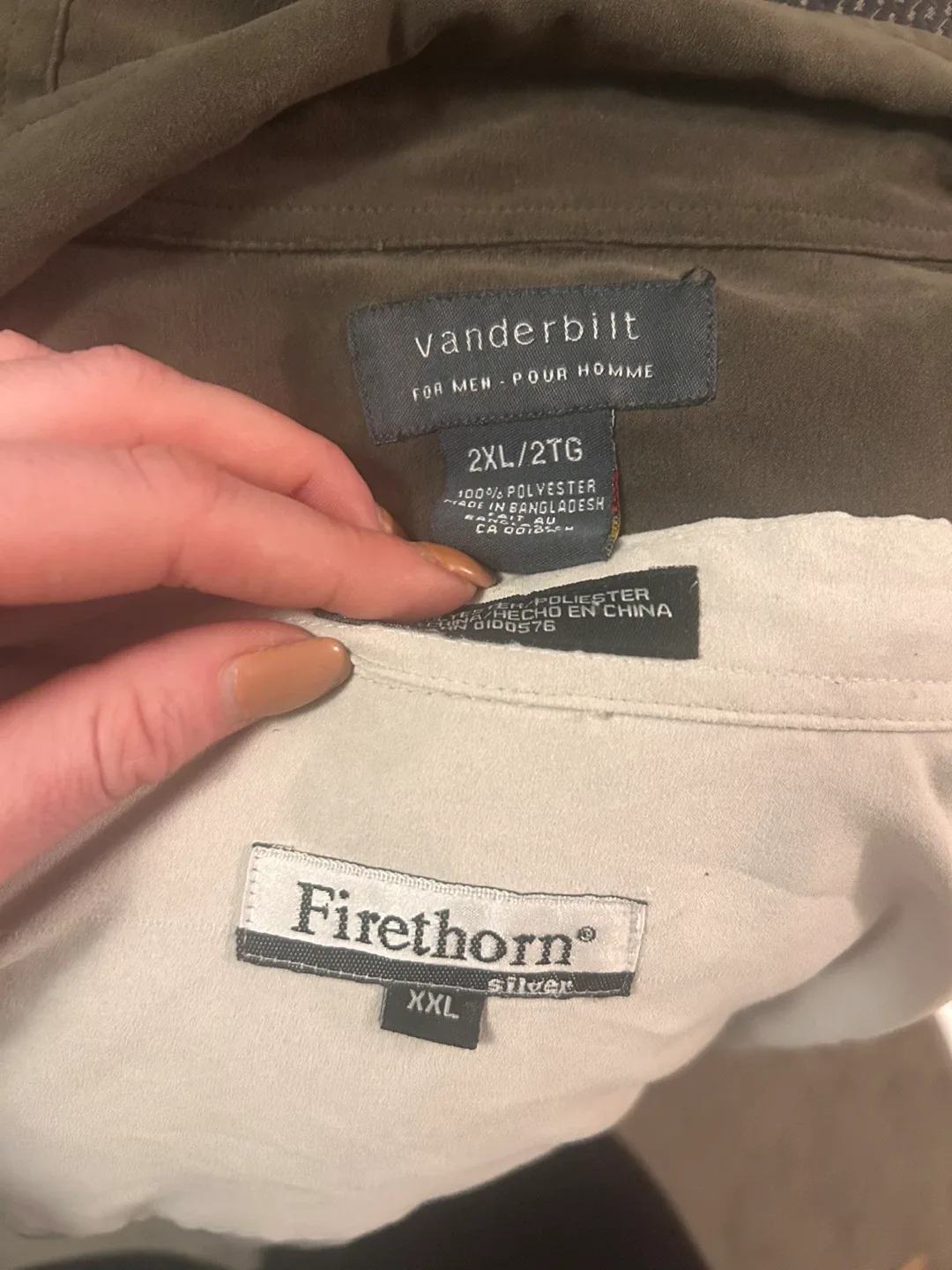 Lot of 2 MENs Firethorn and Vanderbilt XXL Button Up Shirts thumbnail