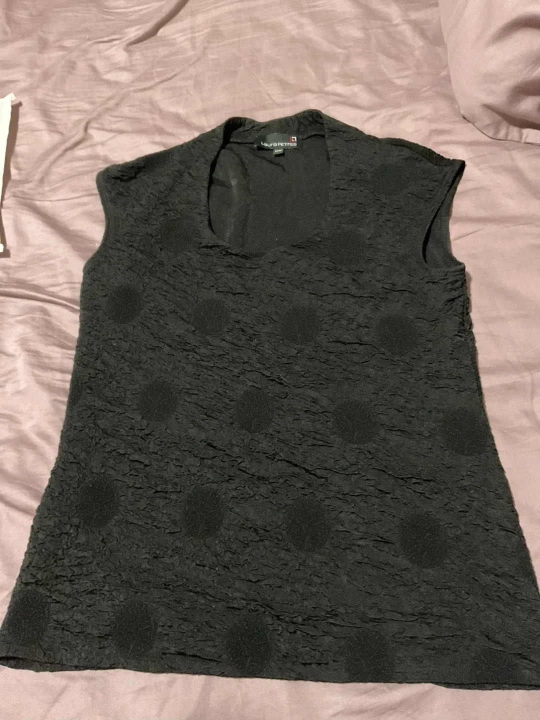 Laura Petites Black Top - Size M/M thumbnail