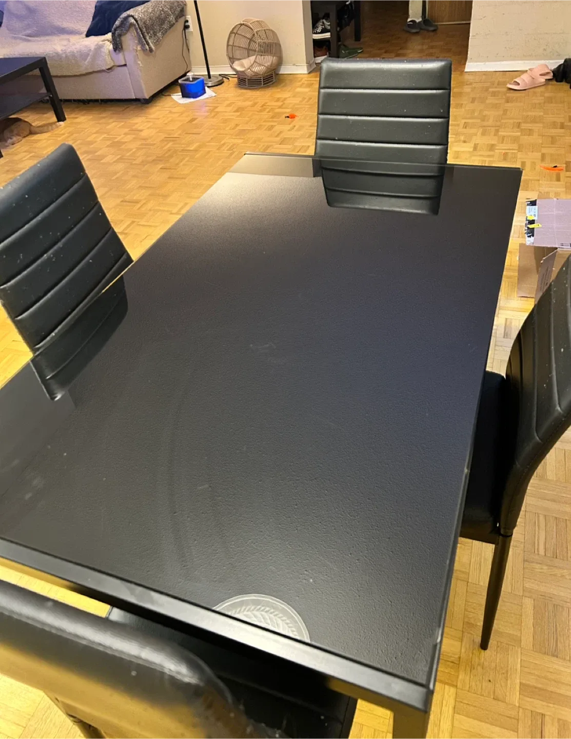 Black Dining Table with 4 Chairs image indicator(3)