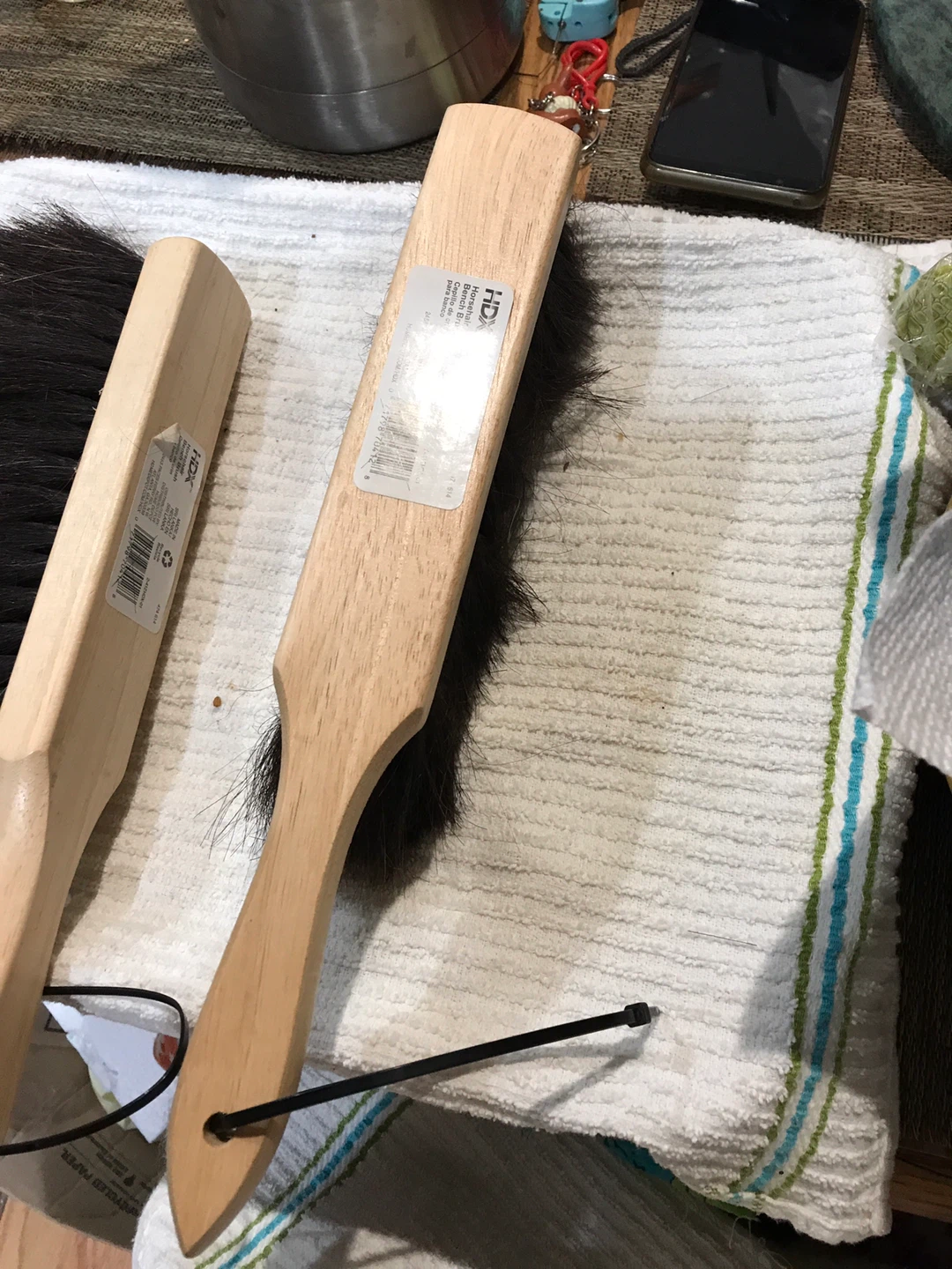HDX Horsehair Bench Brush Set - Two Brushes - photo 3