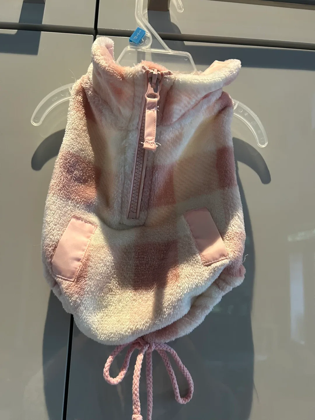 Top Paw Fuzzy Pink Buffalo Check Fleece S