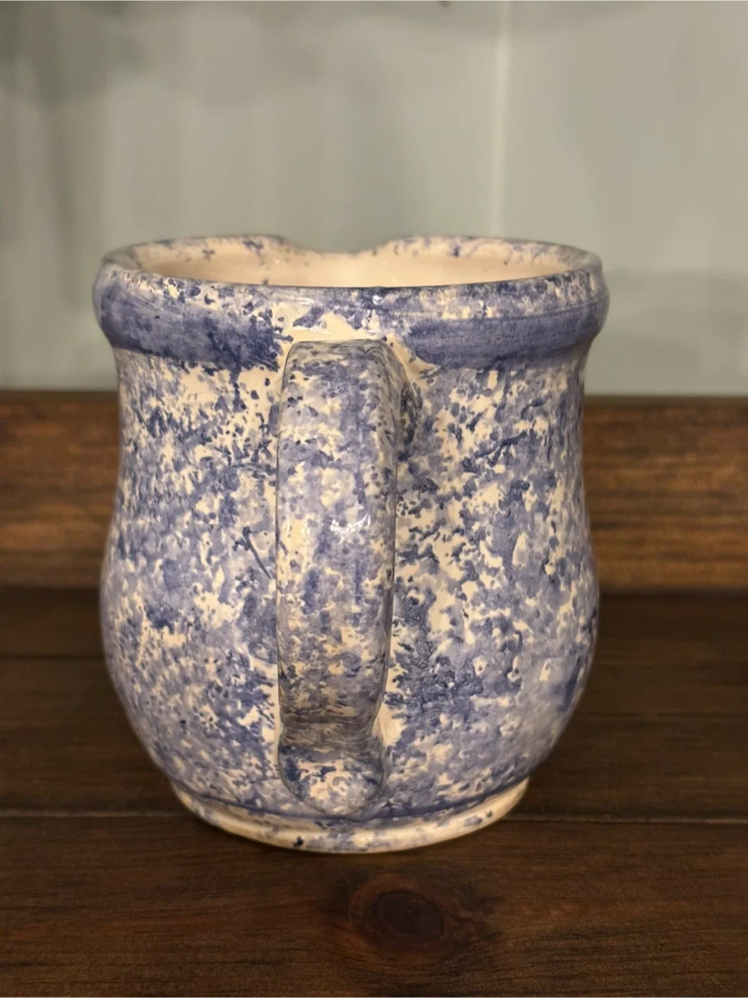 Vintage Blue Speckled Creamer Pitcher image indicator(6)