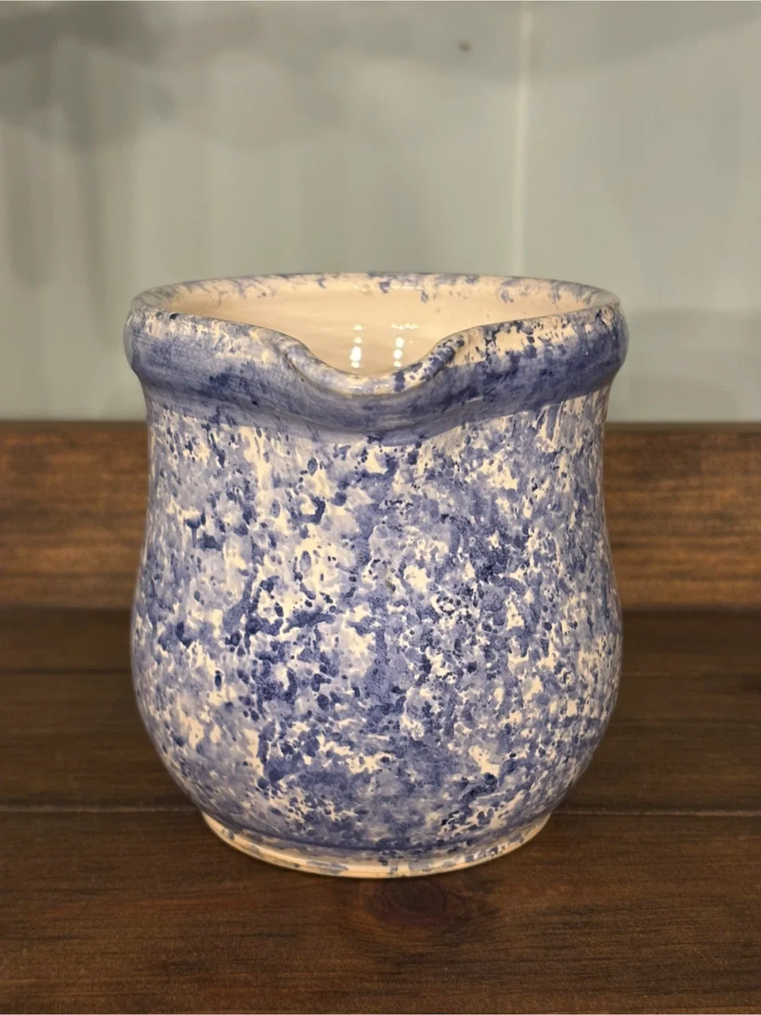 Vintage Blue Speckled Creamer Pitcher image indicator(4)