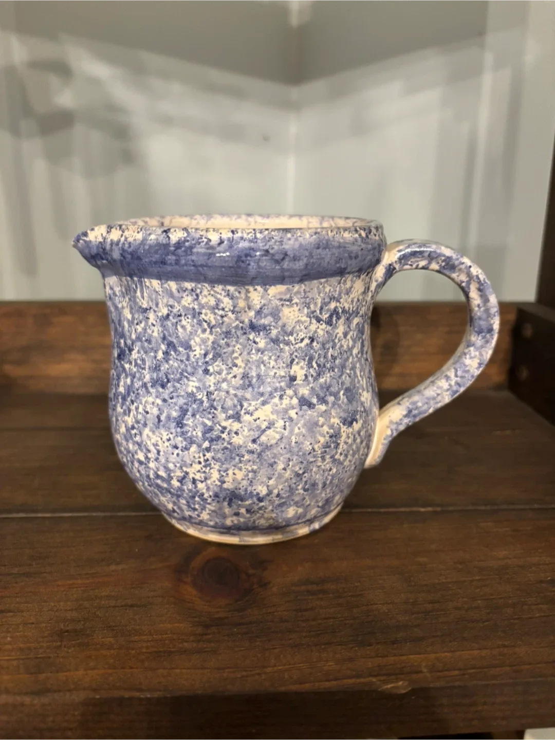 Vintage Blue Speckled Creamer Pitcher image indicator(2)