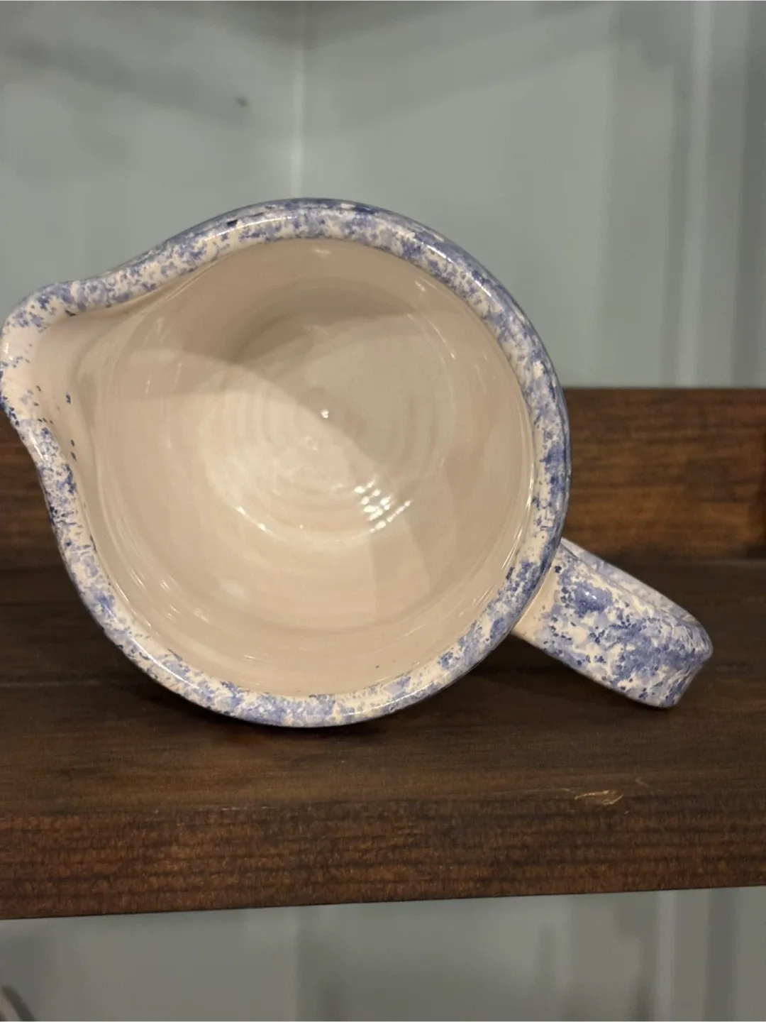 Vintage Blue Speckled Creamer Pitcher image indicator(8)