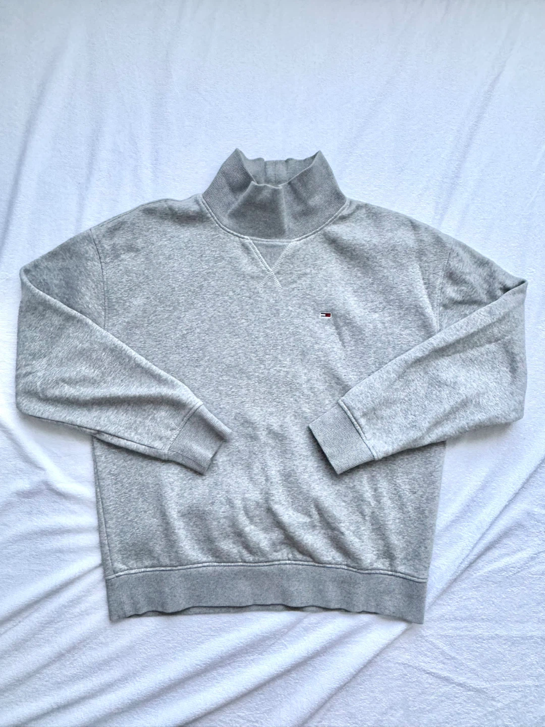 Tommy Jeans Grey Mock Neck Sweatshirt - Size M - photo 3