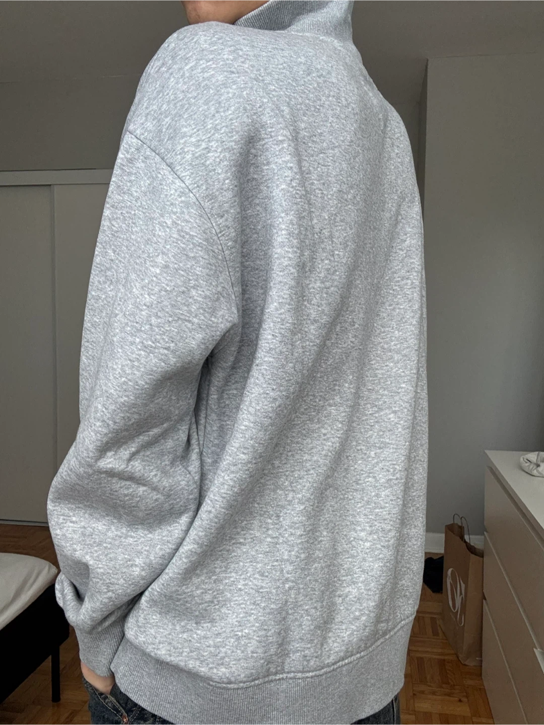 Tommy Jeans Grey Mock Neck Sweatshirt - Size M - photo 2