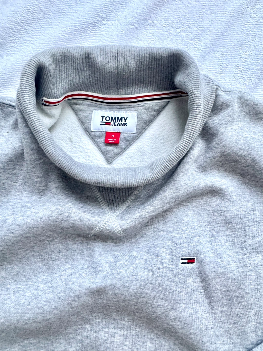 Tommy Jeans Grey Mock Neck Sweatshirt - Size M - photo 5