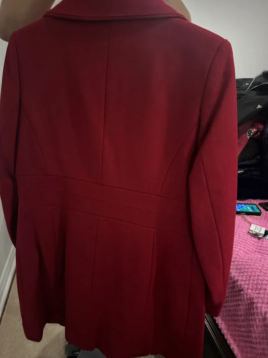 Via Spiga Red Wool Blend Coat - Size 6P image indicator(3)