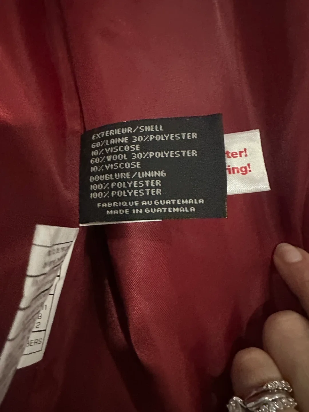 Via Spiga Red Wool Blend Coat - Size 6P image indicator(4)