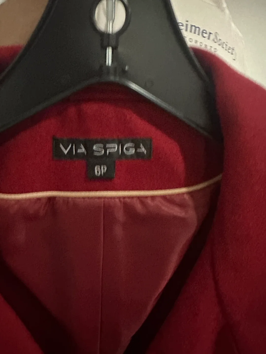 Via Spiga Red Wool Blend Coat - Size 6P image indicator(2)