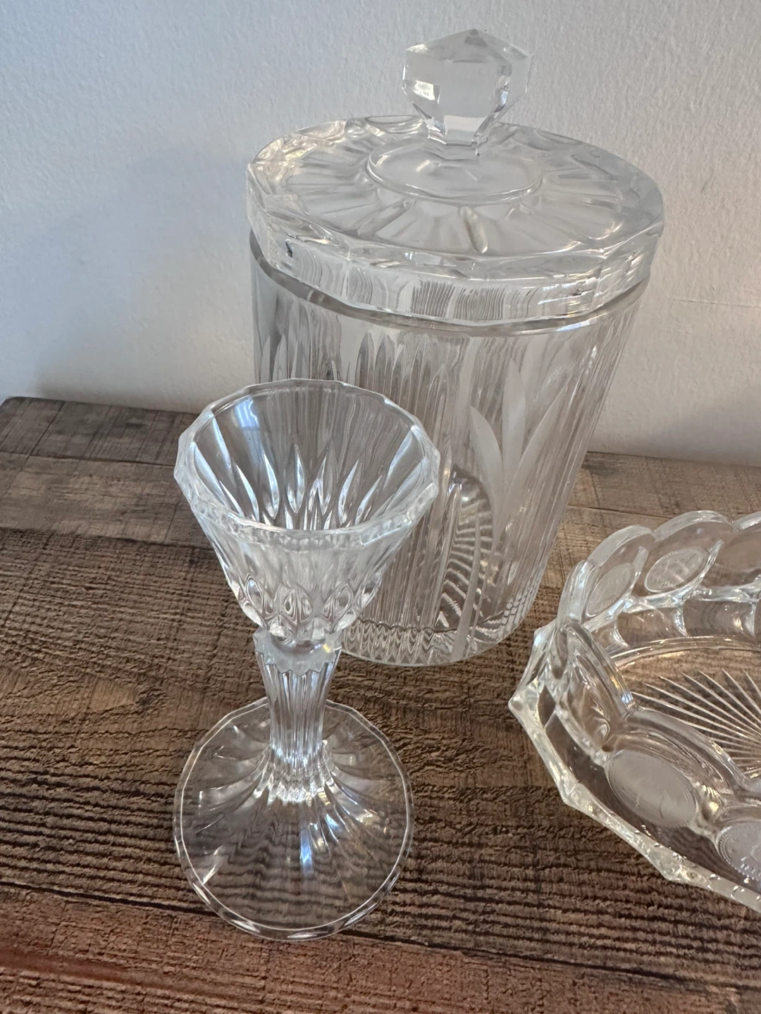 Vintage Clear Glass Candy Dishes & Goblets - photo 3