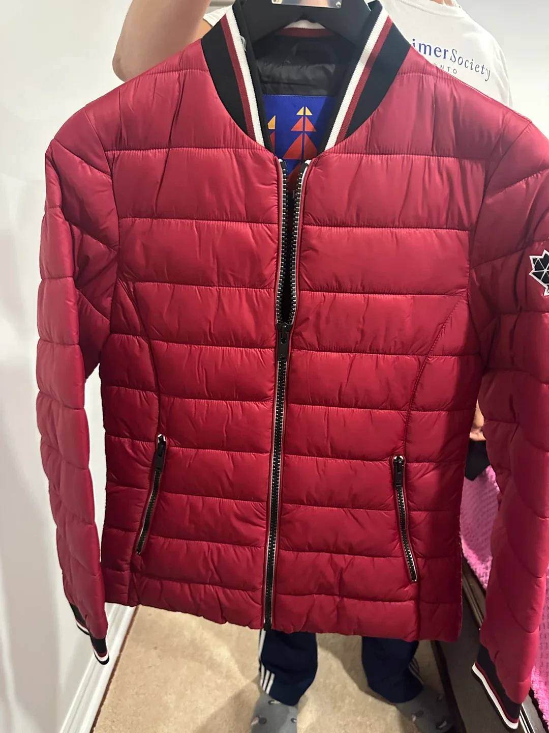Moose Knuckles Puffer Jacket - Burgundy thumbnail