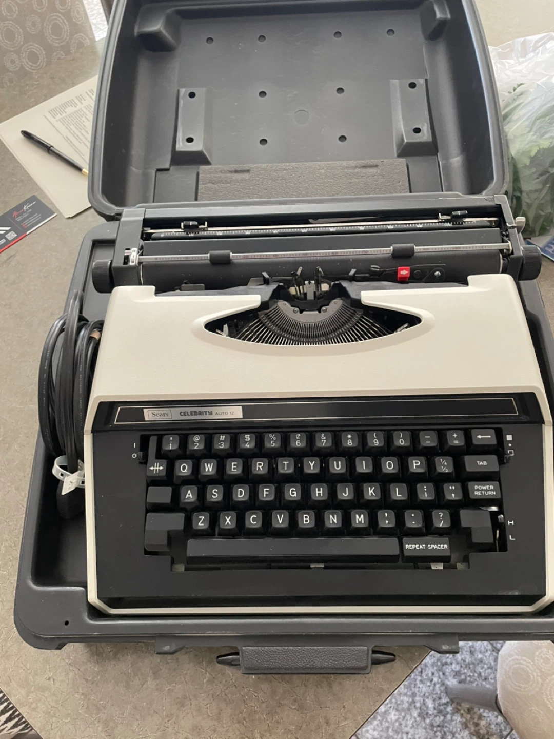 Sears Celebrity III Typewriter with Case