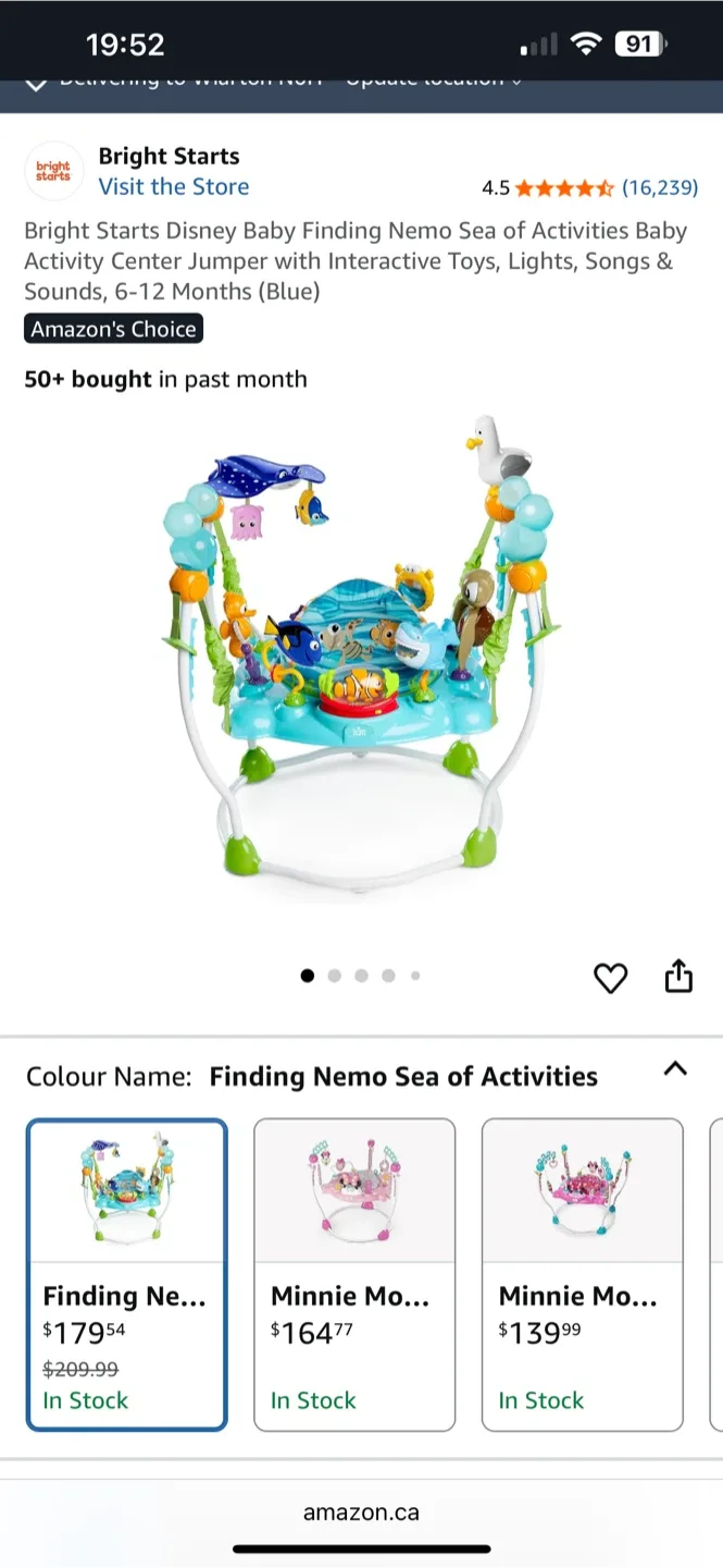 Bright Starts Disney Baby Nemo Jumper image indicator(2)