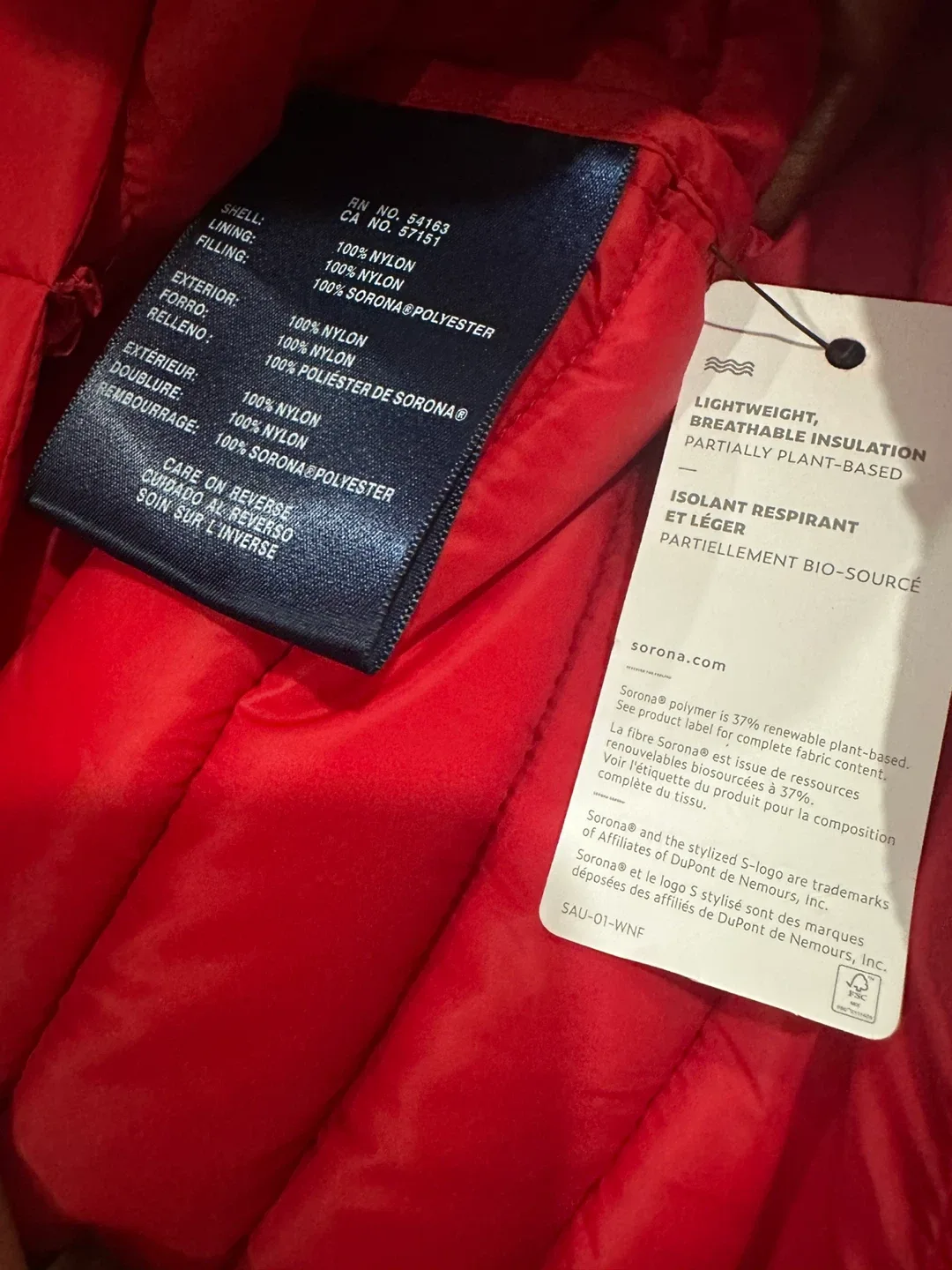 Tommy Hilfiger Red Puffer Jacket - Size XXS thumbnail