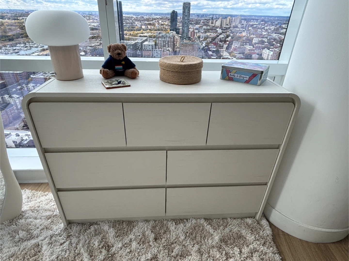Beige Dresser with Drawers