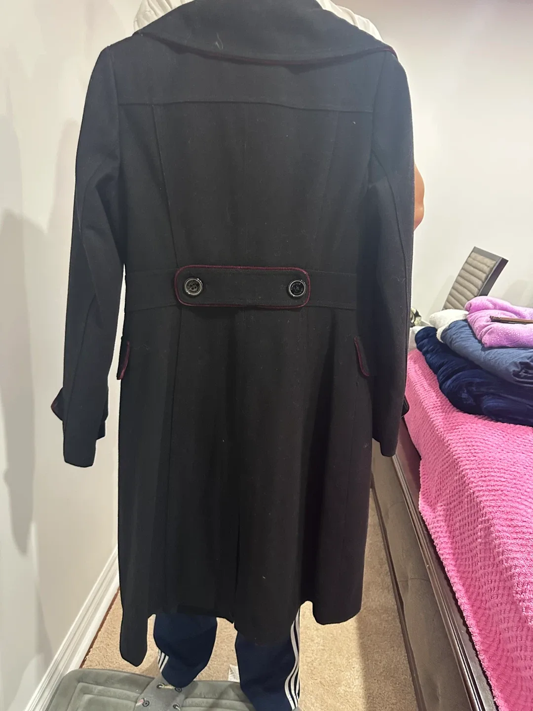 Kenneth Cole Black Wool Blend Coat - XS image indicator(2)