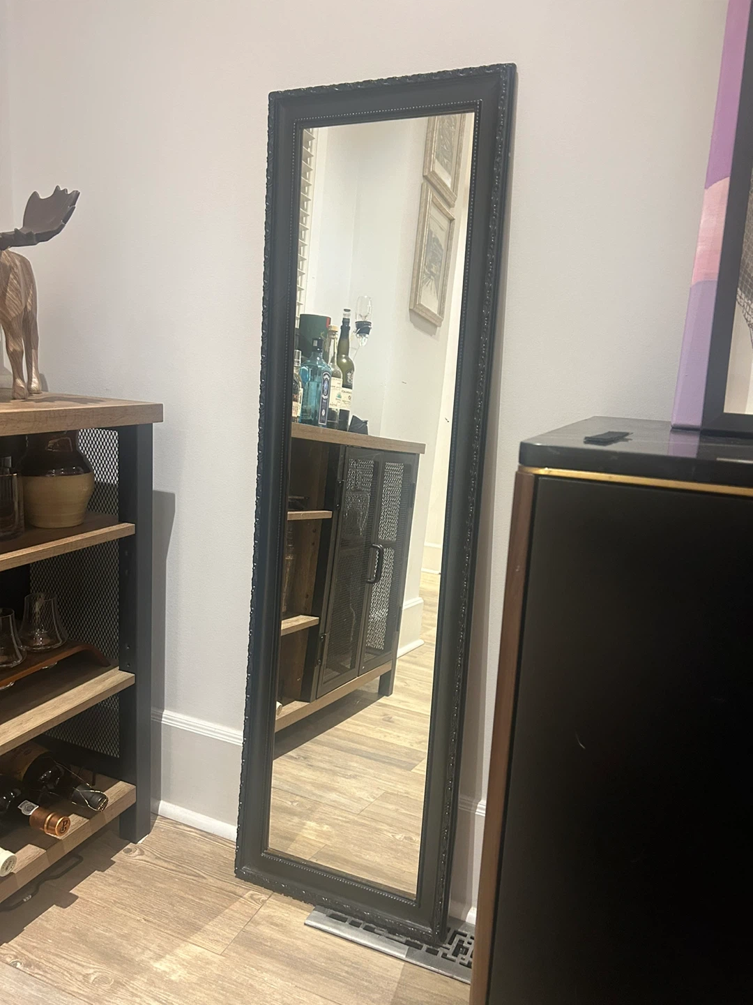 Black Framed Full Length Mirror $10 - photo 2