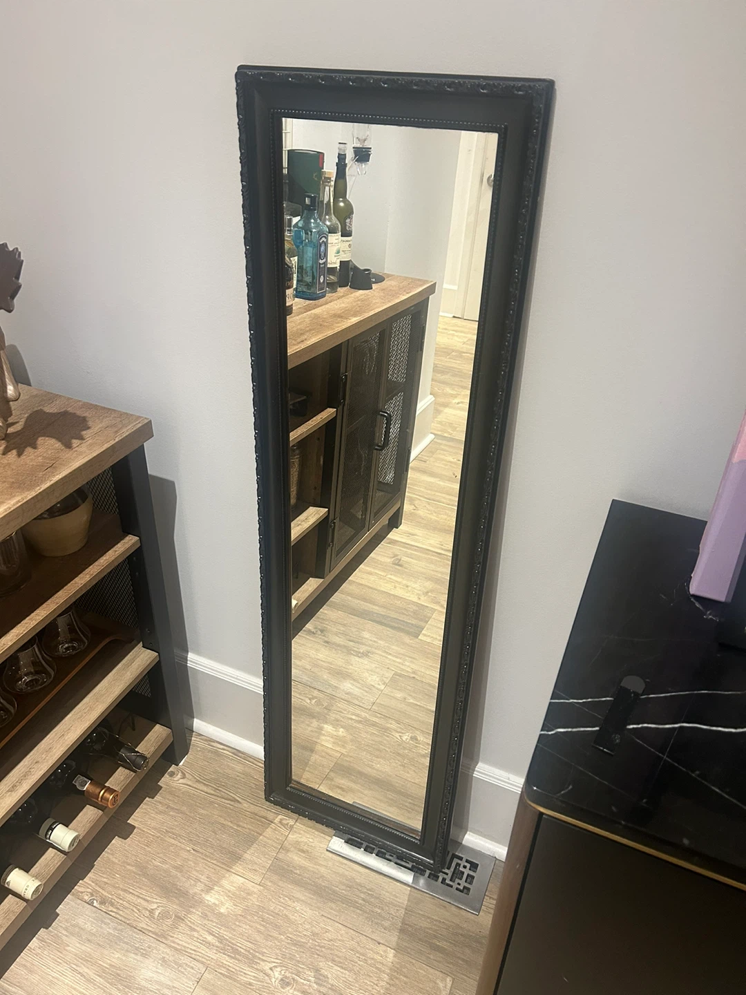 Black Framed Full Length Mirror $10