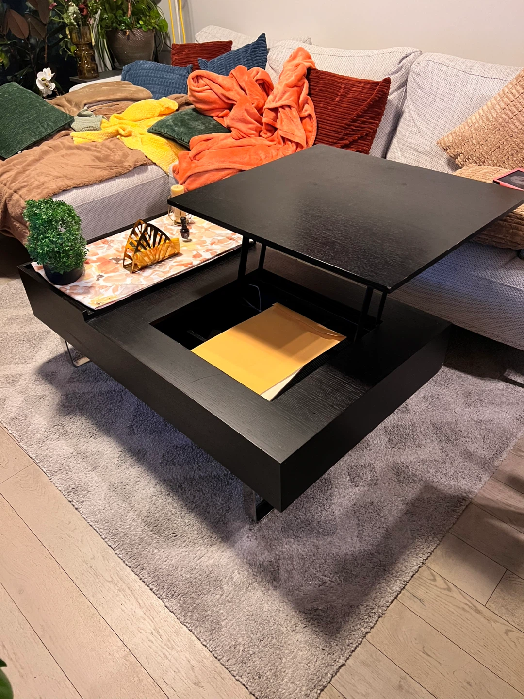 Black Lift Top Coffee Table - photo 2