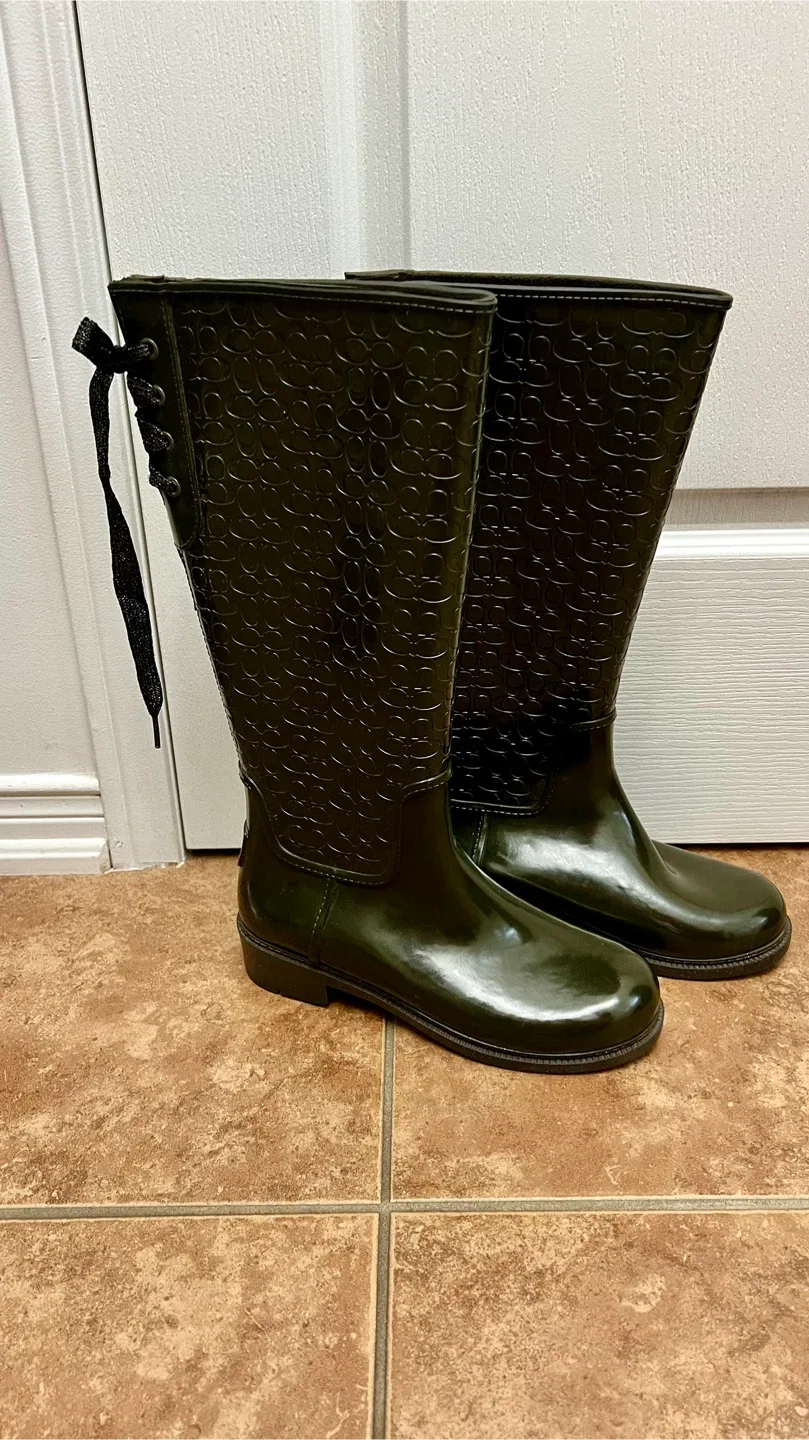 Coach rain boots brown - size 8 image indicator(5)