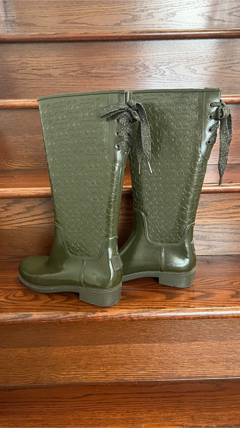 Coach rain boots brown - size 8 image indicator(2)