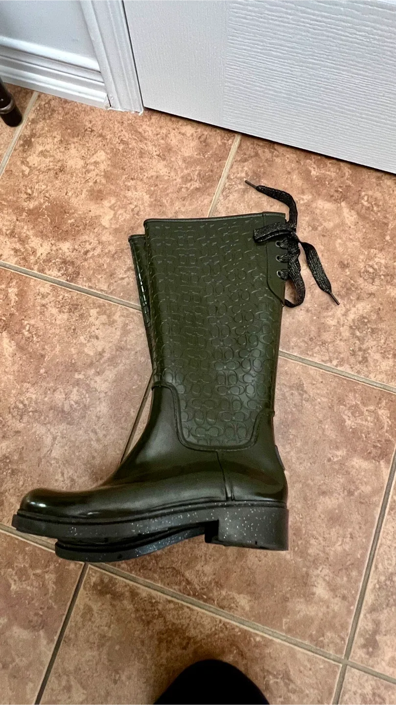Coach rain boots brown - size 8 image indicator(10)