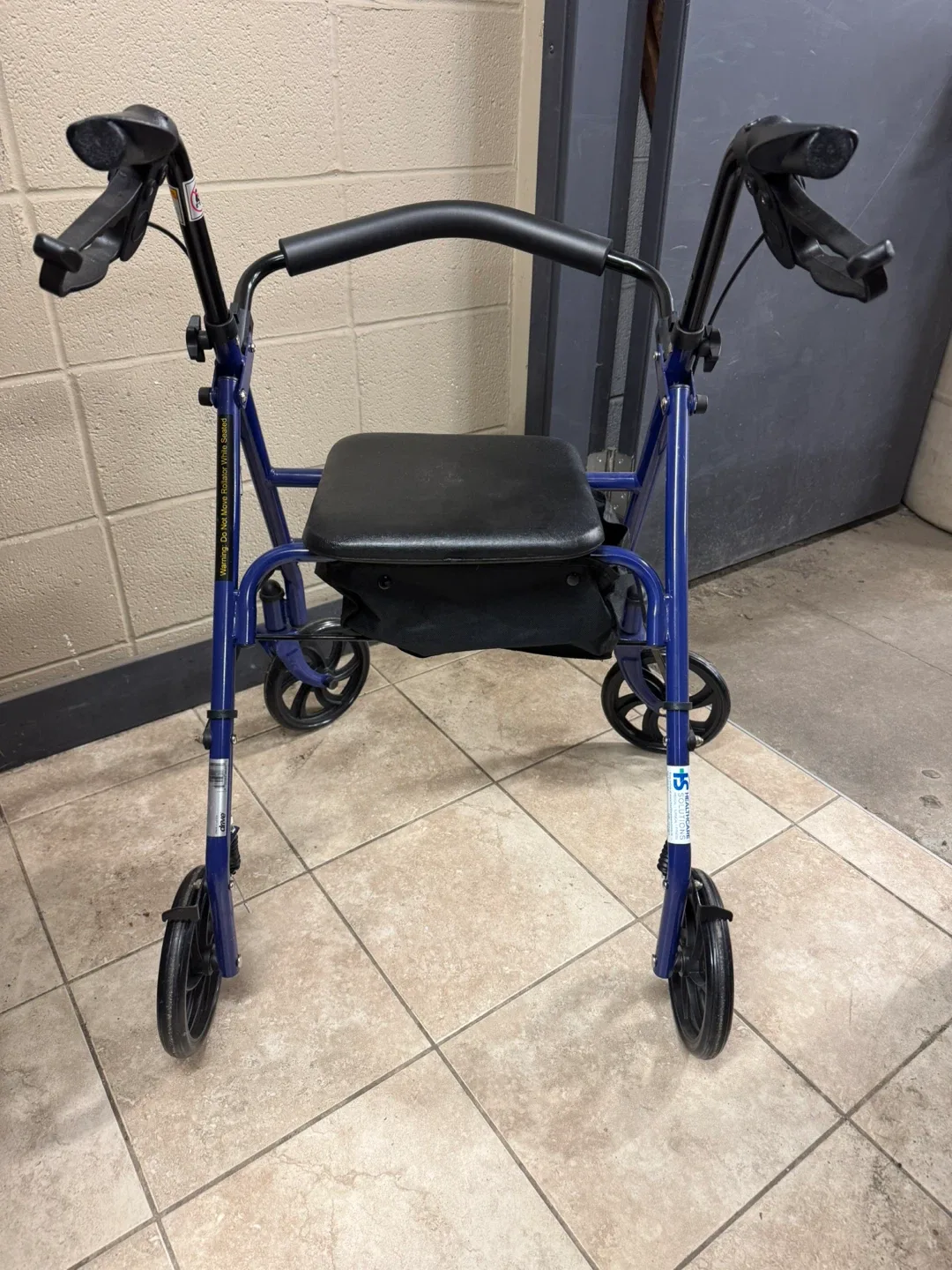 Drive Medical Blue Folding Walker with Seat 🥕 image indicator(2)