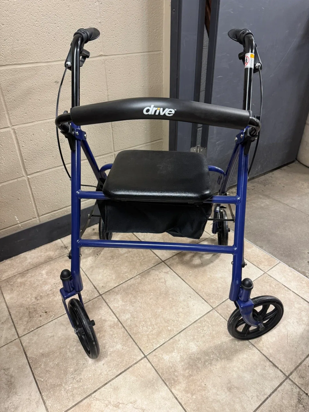 Drive Medical Blue Folding Walker with Seat 🥕 image indicator(3)
