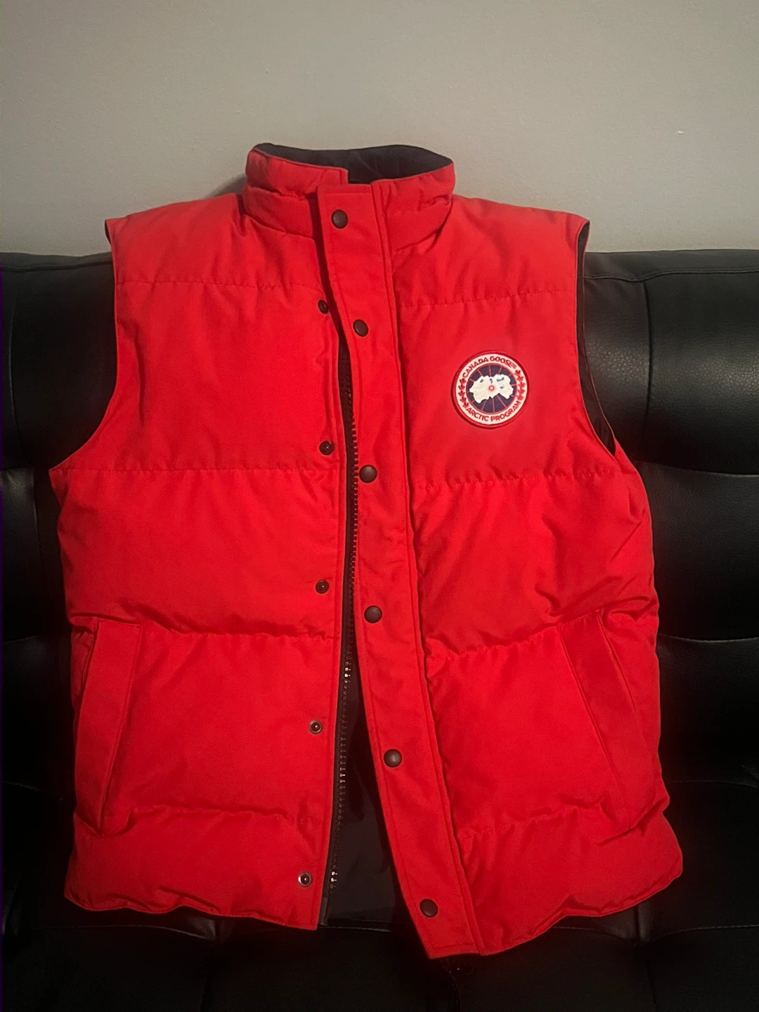 Canada Goose Red Puffer Vest - Size S