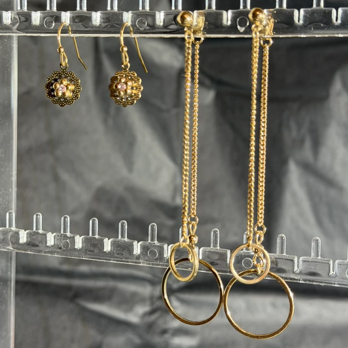 Gold Coloured Earrings - Set of 2 image indicator(2)