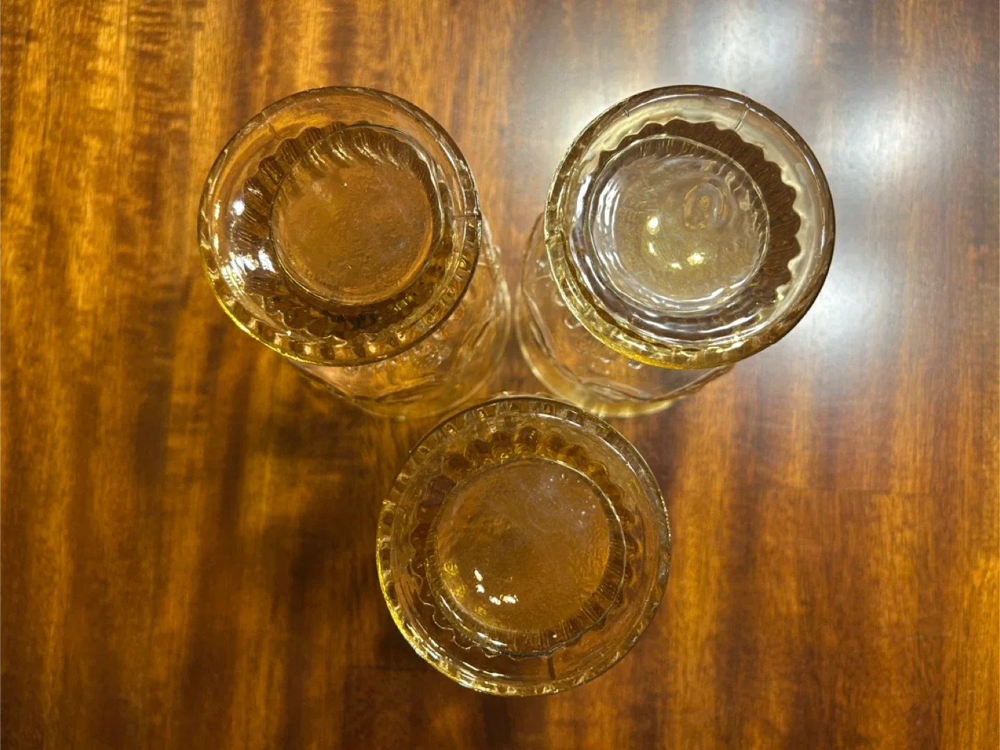 Vintage MCM Glass Footed Tumblers image indicator(3)