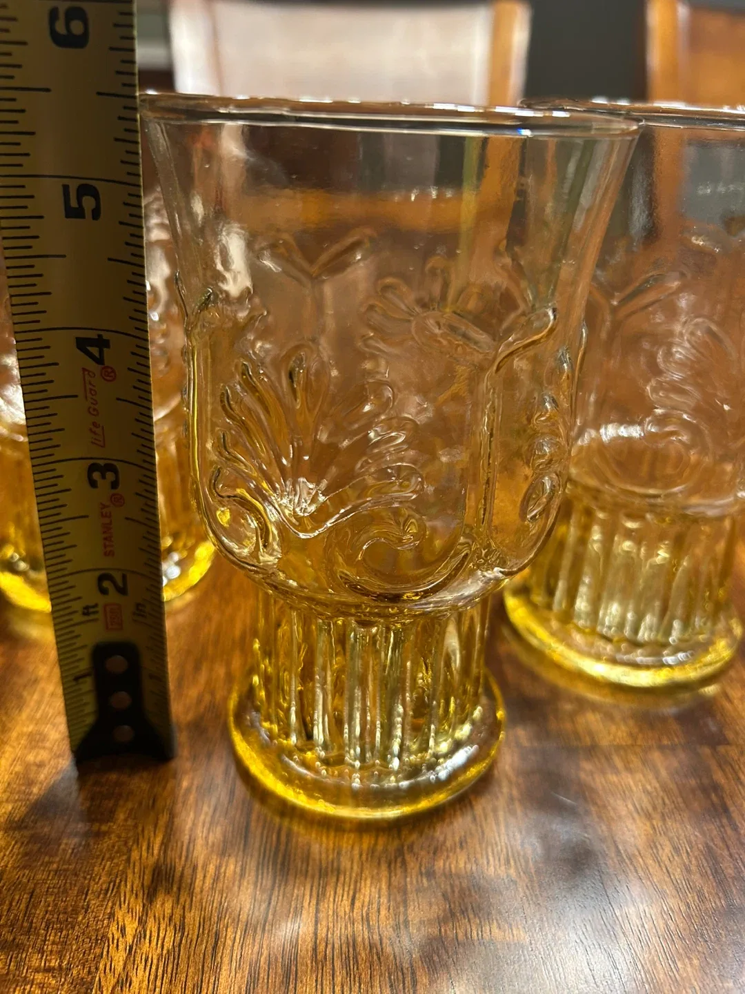 Vintage MCM Glass Footed Tumblers image indicator(4)