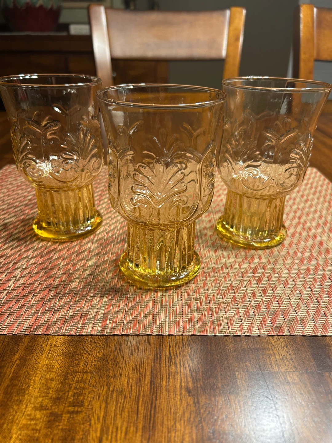 Vintage Adams by Pilgrim Glass - Set of 3 Juice Glasses